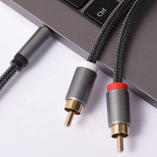 I-3.5mm ukuya kwi-2RCA Stereo Audio Cable