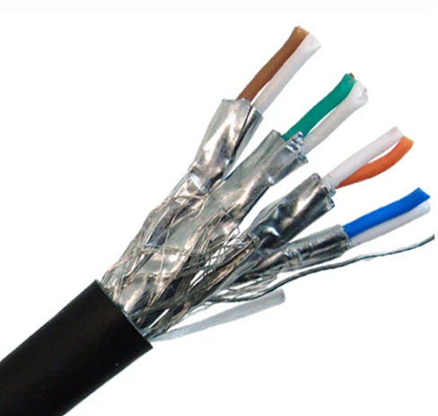 CAT7A Bulk Ethernet Cable, 10G Ngaphakathi / Ngaphandle kweDual Shielded Solid Copper S / FTP, 23 AWG 1000ft